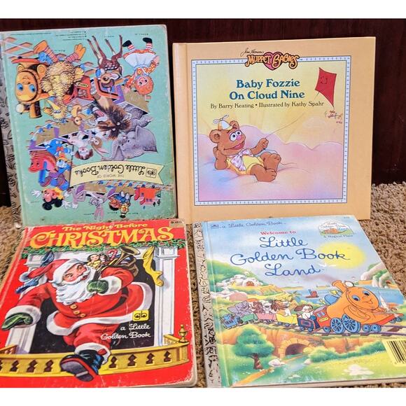 Little Golden Book Night Before Christmas Nursery Tales Muppet Babies Childrens - Picture 1 of 14
